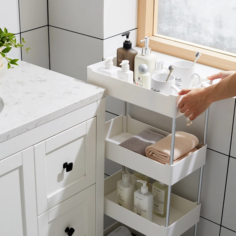 Съемный зазор стеллаж для хранения кухня песок коляска Гостиная Ванная комната