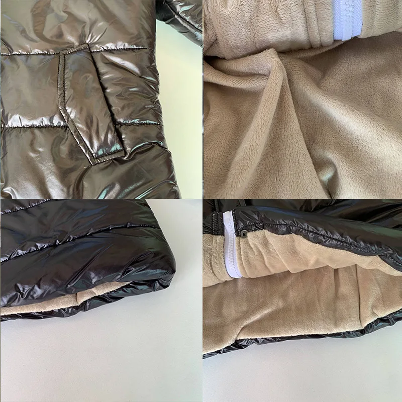 2020 зимняя куртка-пуховик черное пальто из плотного теплого подкладкой капюшоном