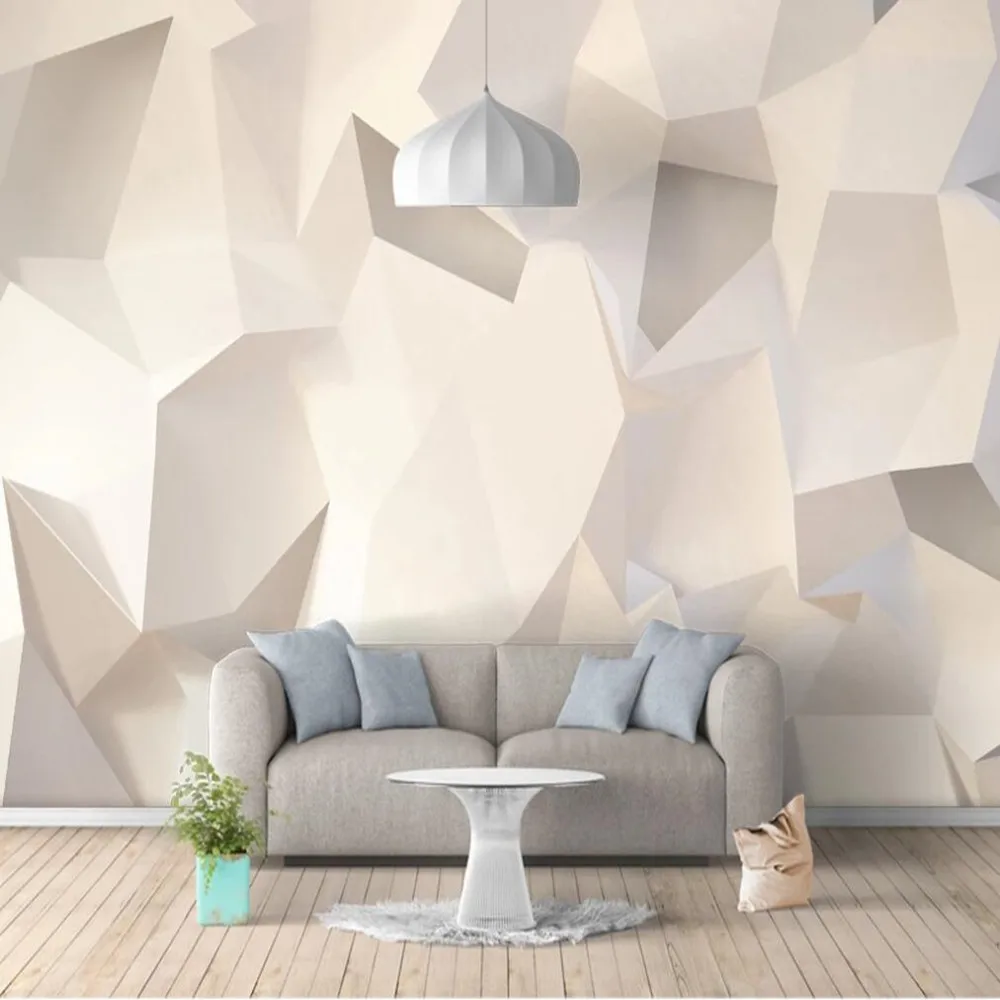 Milofi Пользовательские Большие Настенные обои стены трёхмерные геометрический