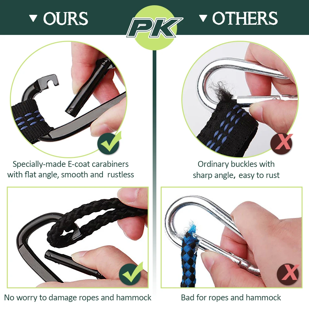 Lixada открытый двойной гамак для кемпинга легкий нейлоновый парашютный материал