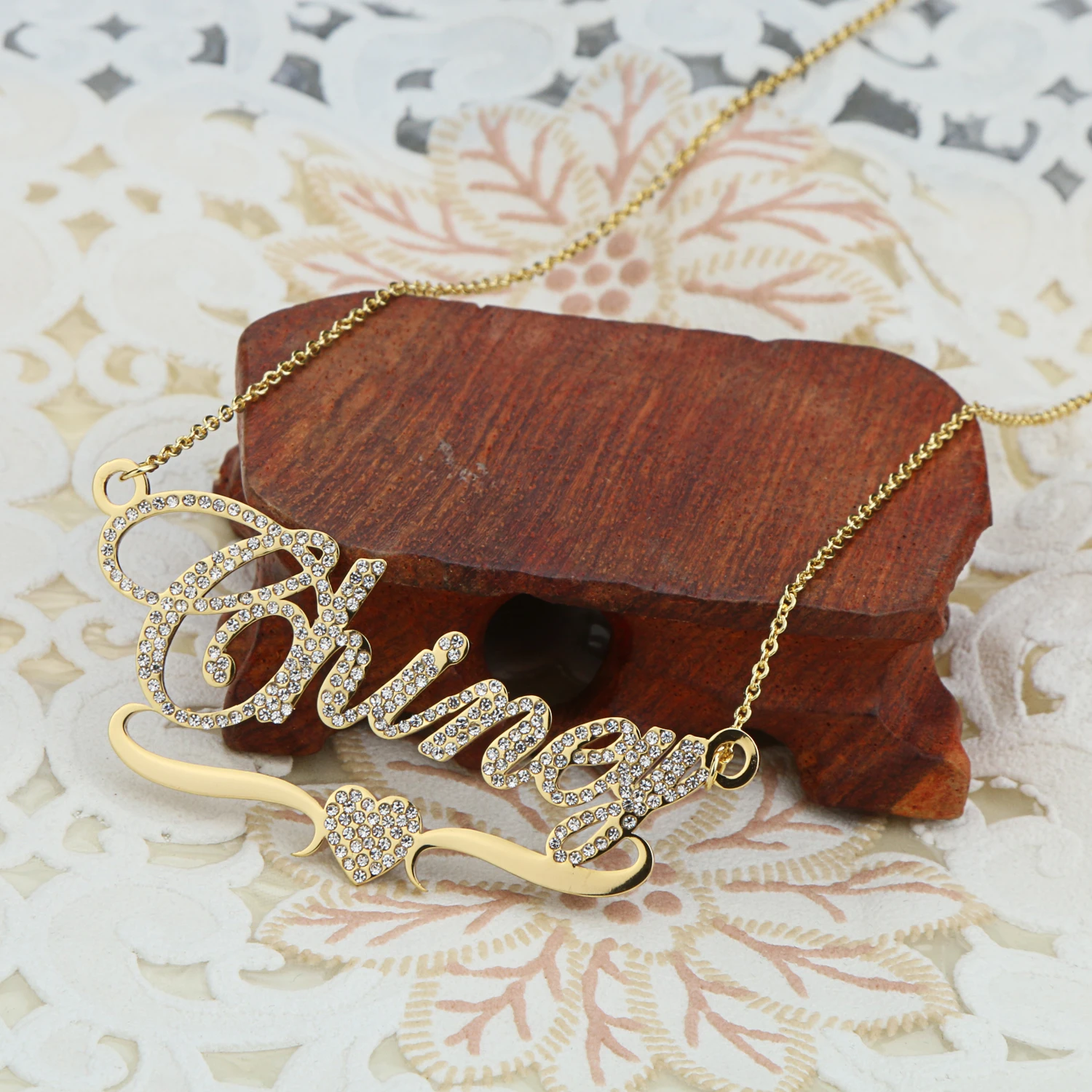 

DOREMI Stainlesss Custom Name Necklaces Pendant Letters Necklace for Women Custom Chain Jewelry Children Personalized Gold