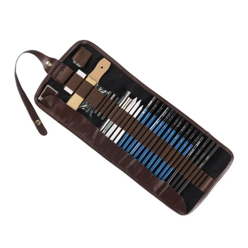 

32 шт., профессиональный набор для переноски карандашей из графитового угля