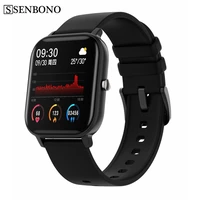 senbono ip67 waterproof p8 smart watch men women sport clock heart rate fitness tracker sleep monitor smartwatch for ios android