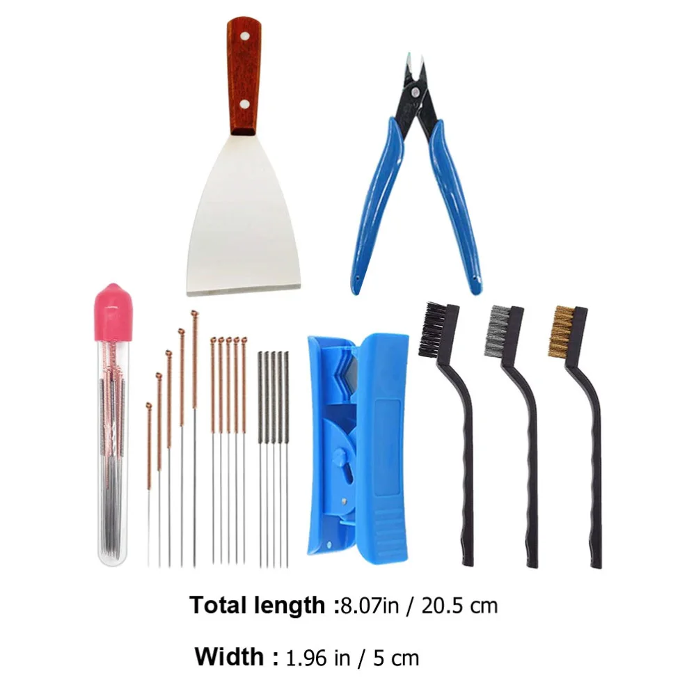 

21pcs/set 3D Printer Accessories Tool Kit Cleaning Needles Pliers Scraper