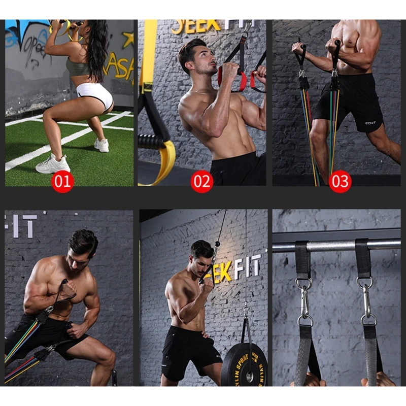 

Durable Non-slip Rally Handle Resistance Band Gym Cable Handles with Solid Cores L9BD