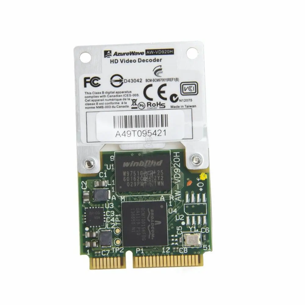 Декодер формата HD для Broadcom AW-VD920 BCM970015 70015 Mini PCI-E APPLE TV 1080p Crystal |
