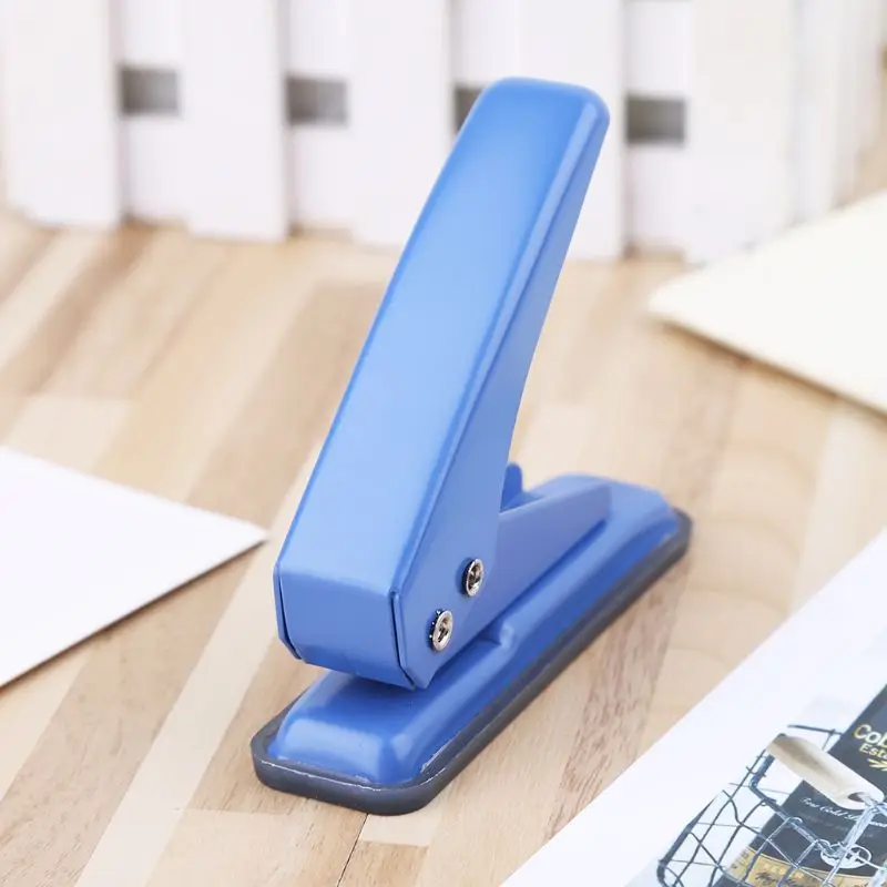 

School Office 6mm Single Hole Puncher Notebook Paper Scrapbook Card Cutter 20 Sheets DIY