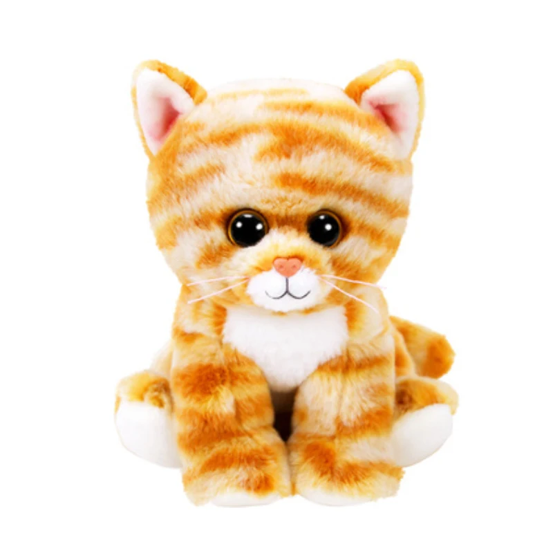 Ty Beanie набивная кукла-животное Tabby розовый черный кот Cleo украшение для домашнего