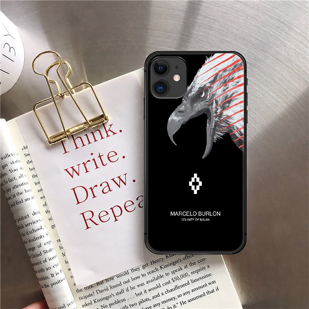 

Marcelo Fashion Brand Burlone Phone Case Cover For Iphone 5 6 7 8 11 12 5S 6S X Xr XS Se Plus Pro Max Mini 2020 Black Luxury