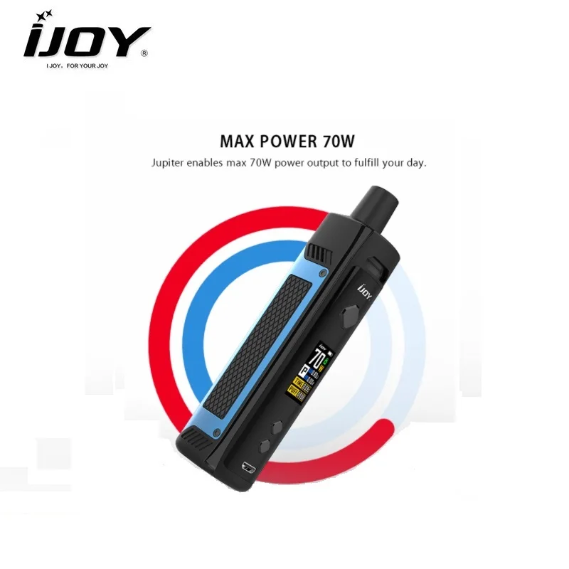 В наличии оригинальный IJOY Jupiter 70W Pod Kit 0 6 0.2ohm сетка катушки RBA 5 мл Owered 18650 батарея Vapor
