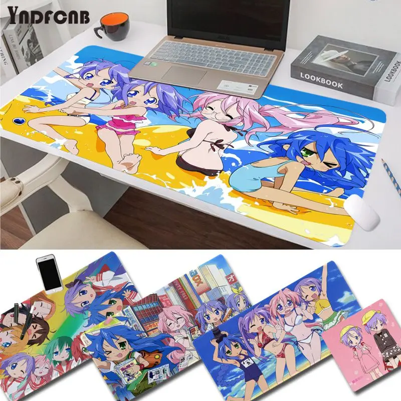 

YNDFCNB Anime Lucky Star Unique Desktop Pad Game Mousepad Size for Mousemats Deak Mat for overwatch/cs go/world of warcraft