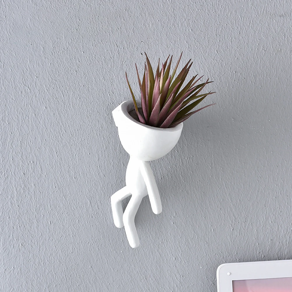 

Mini Landscape Flower Pots Flower Container Humanoid Resin Flower Pot Succulent Plant Pot Home Hanging Vases