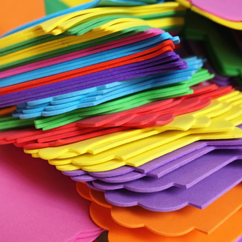 Мультяшные геометрические настенные декоративные наклейки EVA фоторамка