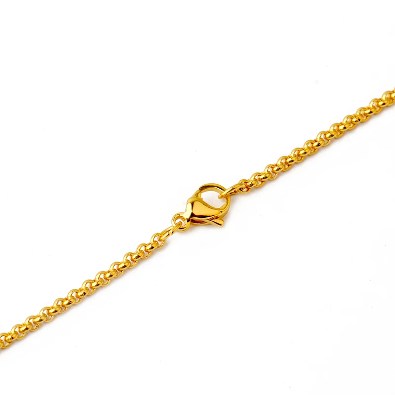 Ожерелье-цепочка из нержавеющей стали для женщин и мужчин 2 мм с