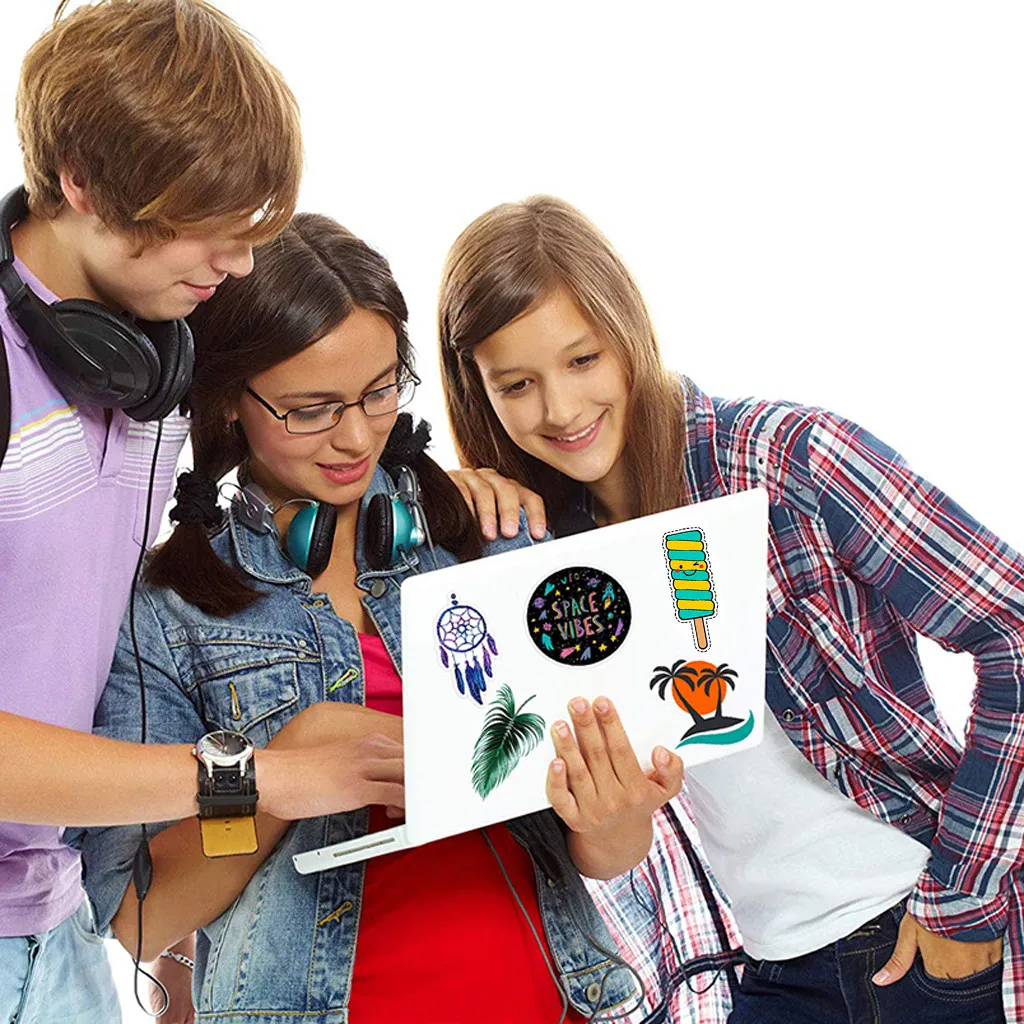 HSU новые наклейки для воды бутылки большие милые водонепроницаемые эстетические