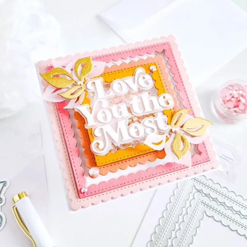 2021 Новый квадратная матрица режет металлический Трафаретный вырубной штамп и