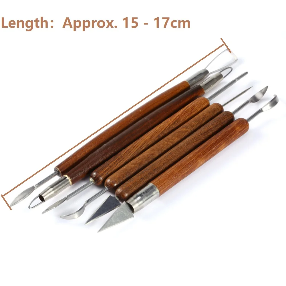 6 шт художественные промыслы глиняных скульптур инструменты коричневые