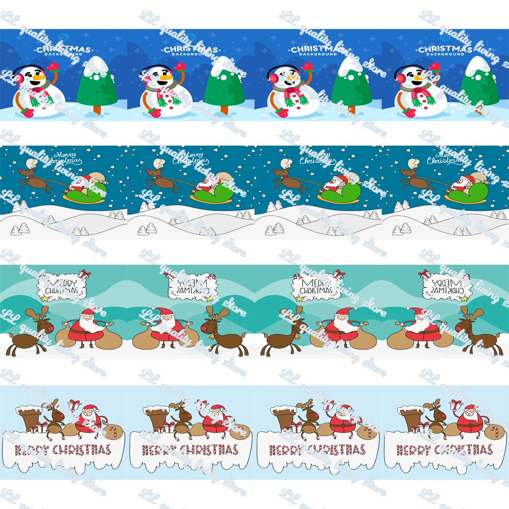 Бант для волос WL 1 дюйм с рождественским принтом | Дом и сад