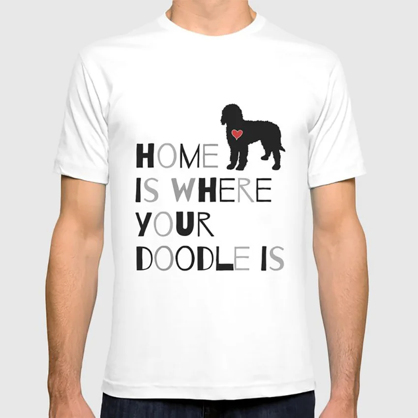 Дом где находится ваш каракули (черный и серый) искусство для лабрадуделя или