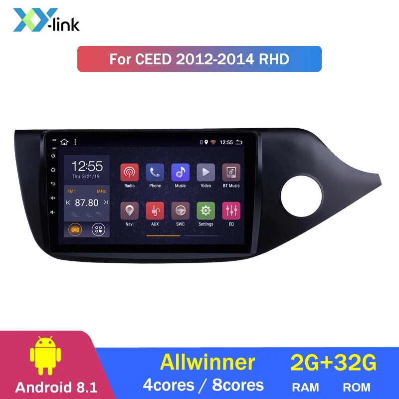 Автомобильный радиоприемник 9 дюймов Android 8 1 сенсорный экран для Kia Ceed RHD 2012-2014