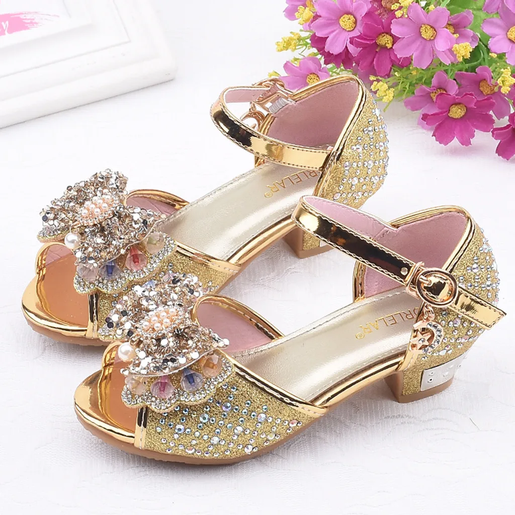 Детская обувь для девочек с жемчугом и бантом-бабочкой | Мать ребенок