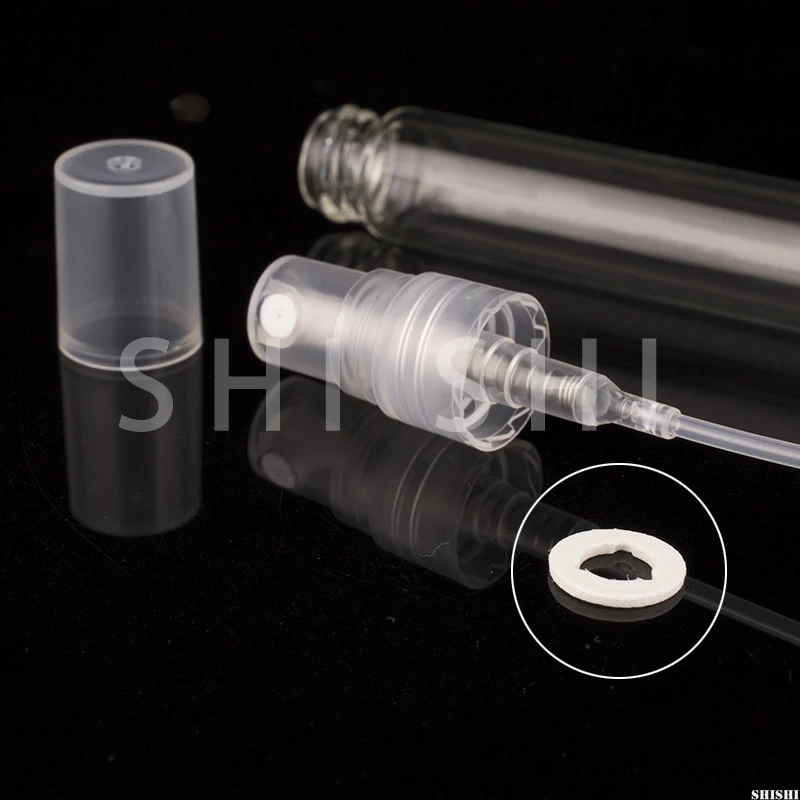 20/30pcs Perfume Glass Bottle Black Clear Portable Mini Empty Cosmetics Sample Thin Vials 2ml 3ml 5ml 10ml |