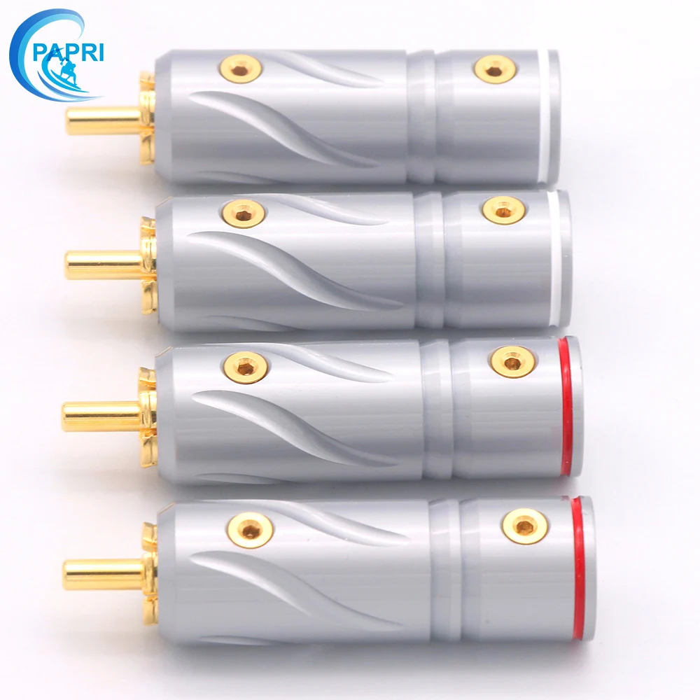 PAPRI PRE-502 из чистой меди 5 МК 24 К позолоченный разъем HiFi RCA ремонт штекер аудиоразъем