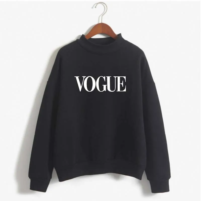 

Hoodie Men Sweatshirt VOGUE Letter Print Top O-Neck Ladies Fashion Style Sweatshirt Men Student Streetwear 2021 Fashion