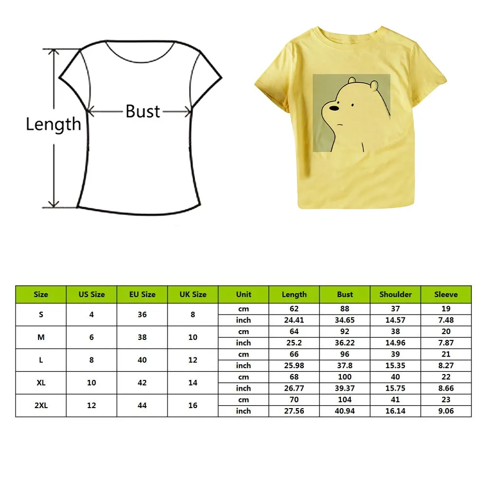 

KANCOOL Polar Bear Kawaii Graphic Print T-shirt Women Harajuku Aesthetic White Tops Tshirt Tee 2021 Korea Style Anime T Shirt