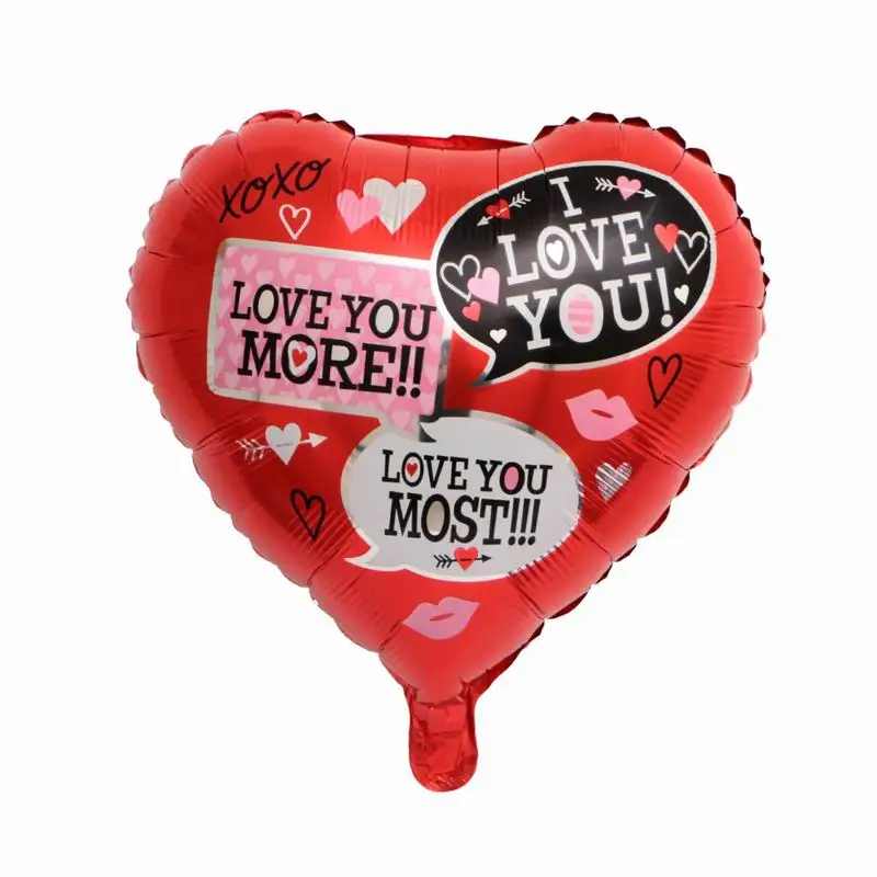 10 шт. 18 дюймов воздушные шары с надписью I Love You Heart надувные гелиевые из фольги