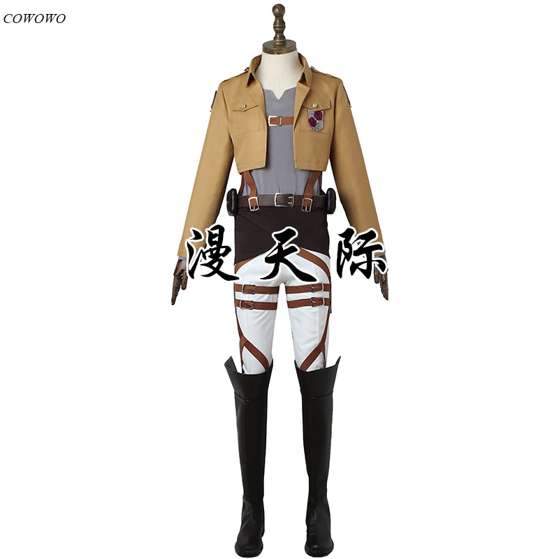 

Anime! Attack on Titan Stationed Corps Coat Shirt Pants Uniform Shingeki no Kyojin Cosplay Costume Halloween Suit Custom-made