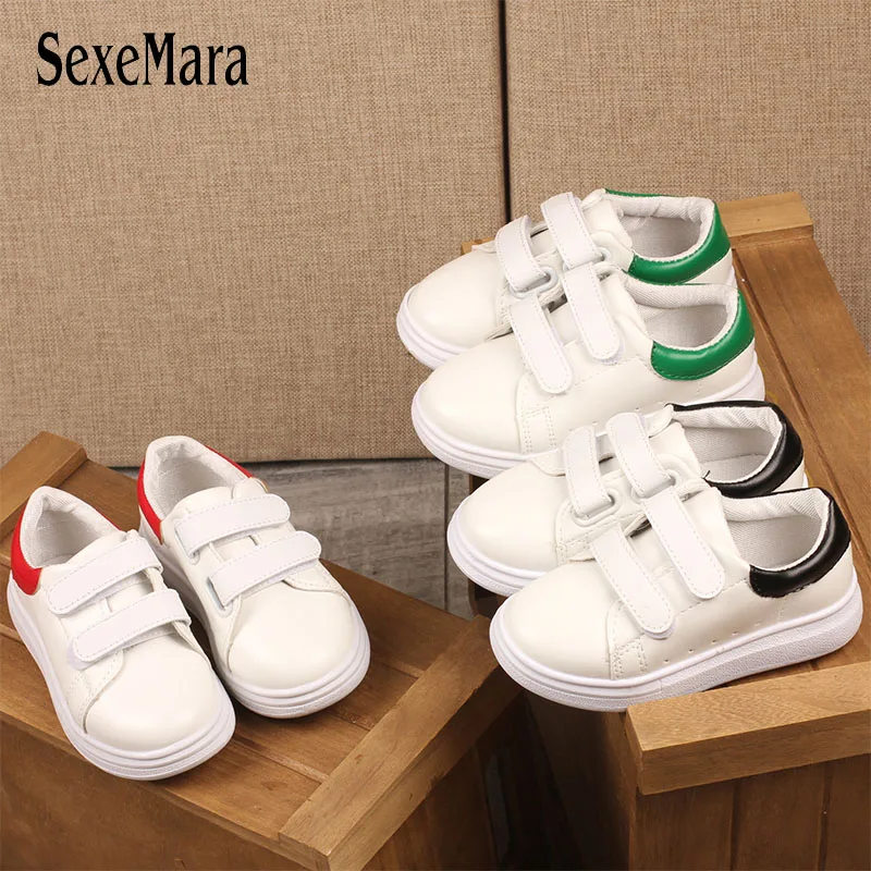School Student White Kids Shoes for Girl Baby Boy Flat Causal Running Toddler Classic Children Sneakers Boys C12191 | Детская одежда и