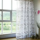 Газетные прозрачные тюлевые шторы для гостиной, спальни, прозрачные оконные занавески из вуали на заказ