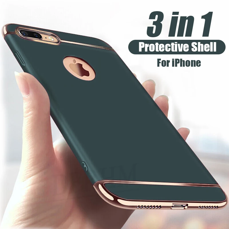 

Luxury Full Cover Plating Phone Case For iPhone 11 12 Pro Max 6 6s 7 8 Plus 5 5s SE X XS Max XR PC Matte Hard Cover Case Capa