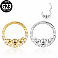 g23 titanium helix cartilage tragus piercings nose studs zircon septum clicker 16g lip earrings segment hinged ring jewelry
