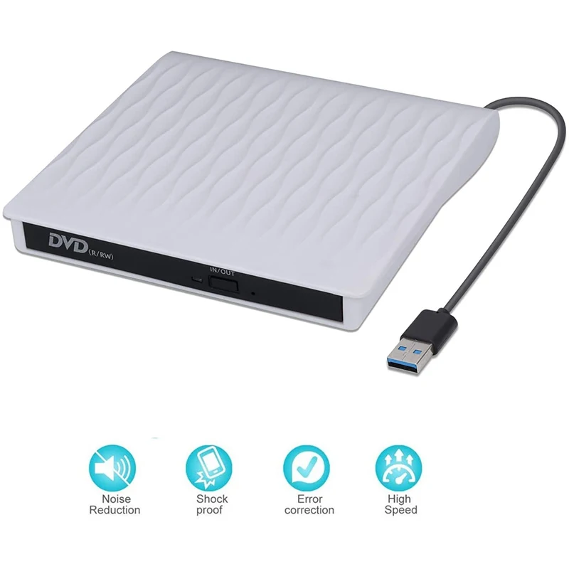 Ultra-thin external DVD drive USB 3.0 portable CD/DVD +/- RW drive/DVD player for fast data transfer of laptop CD ROM burner | Компьютеры