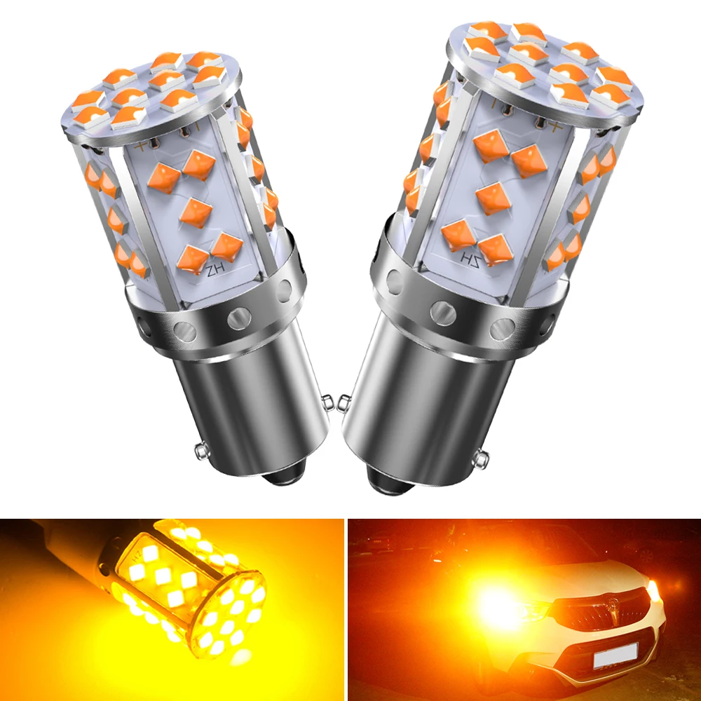 2X BA15S P21W BAU15S PY21W автомобисветильник Светодиодная лампа указателя поворота для VW