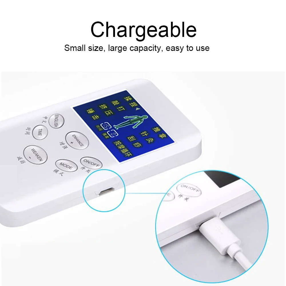 Заряжаемый аппарат для снятия боли импульсный массаж EMS мышечная стимуляция