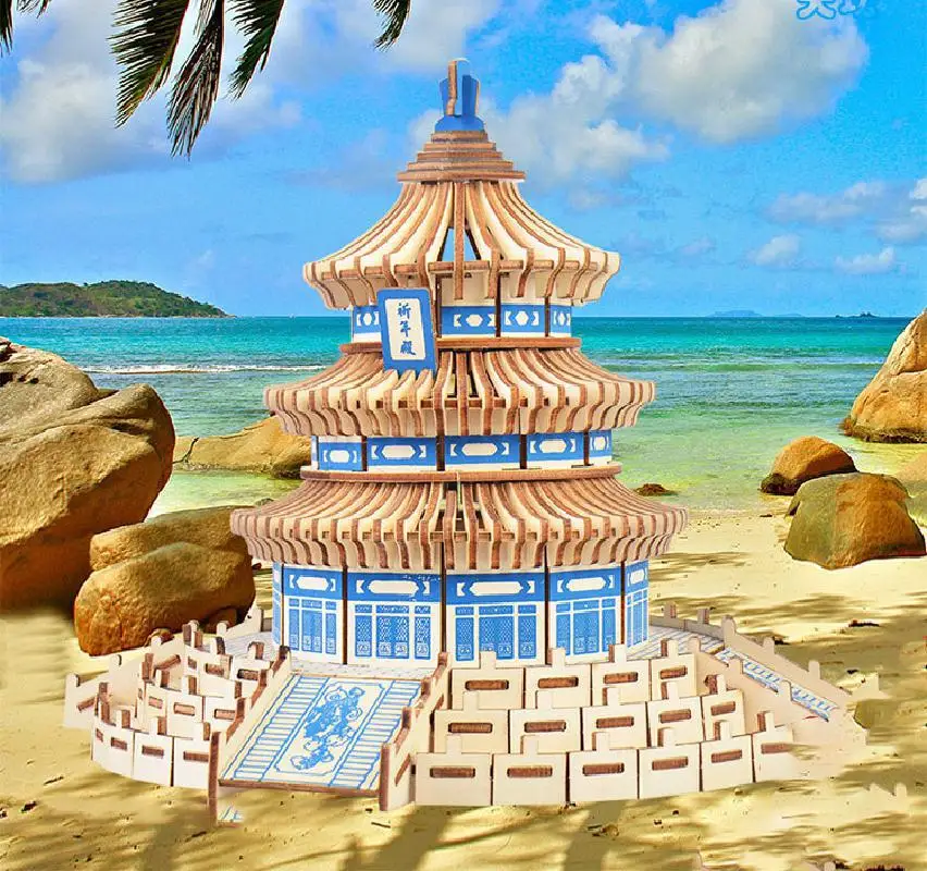 3D Деревянный лазерный механический пазл модель для строительства деревянная