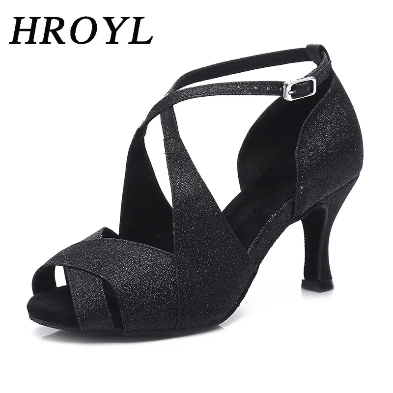 Танцевальная обувь Женская для латинских и серебряных бальных танцев Золотистая