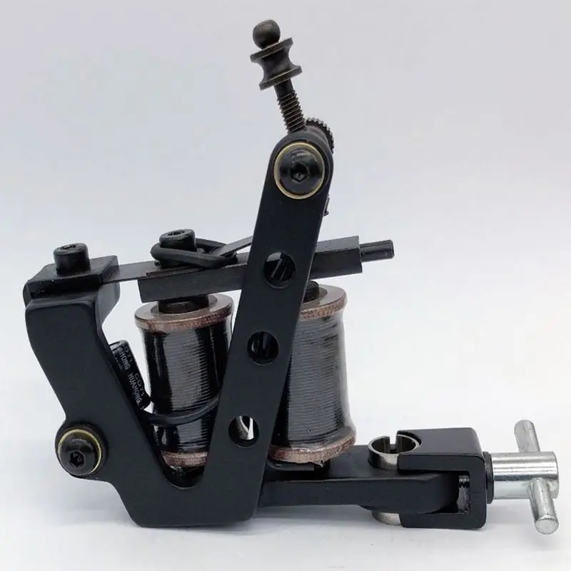 

Hot Sales 1pcs Wire Cutting 10 Wrap Coils Tattoo Machine For Liner Black Color Iron Tattoo Supplies for needle tip free shipping