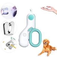 professional pet dog nail clipper scissor pet cat nail toe claw clippers scissor led light nail trimmer for animals pets supplie