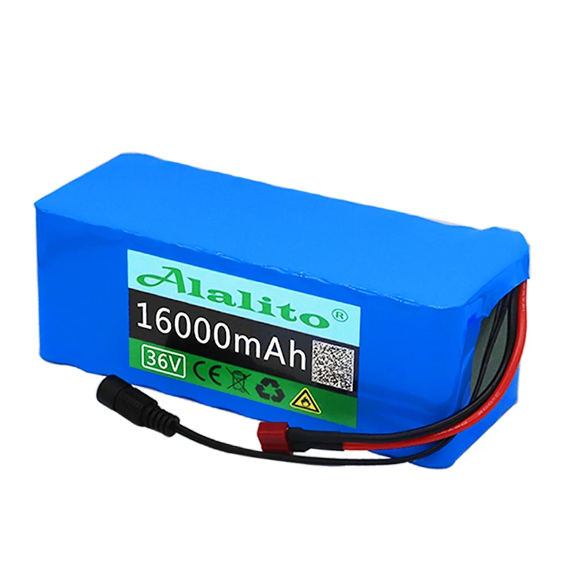 36V 10S4P 16Ah 600W высокая мощность и емкость 42V 18650 литиевая батарея для электровелосипеда, мотора велосипеда, скутера 20A BMS