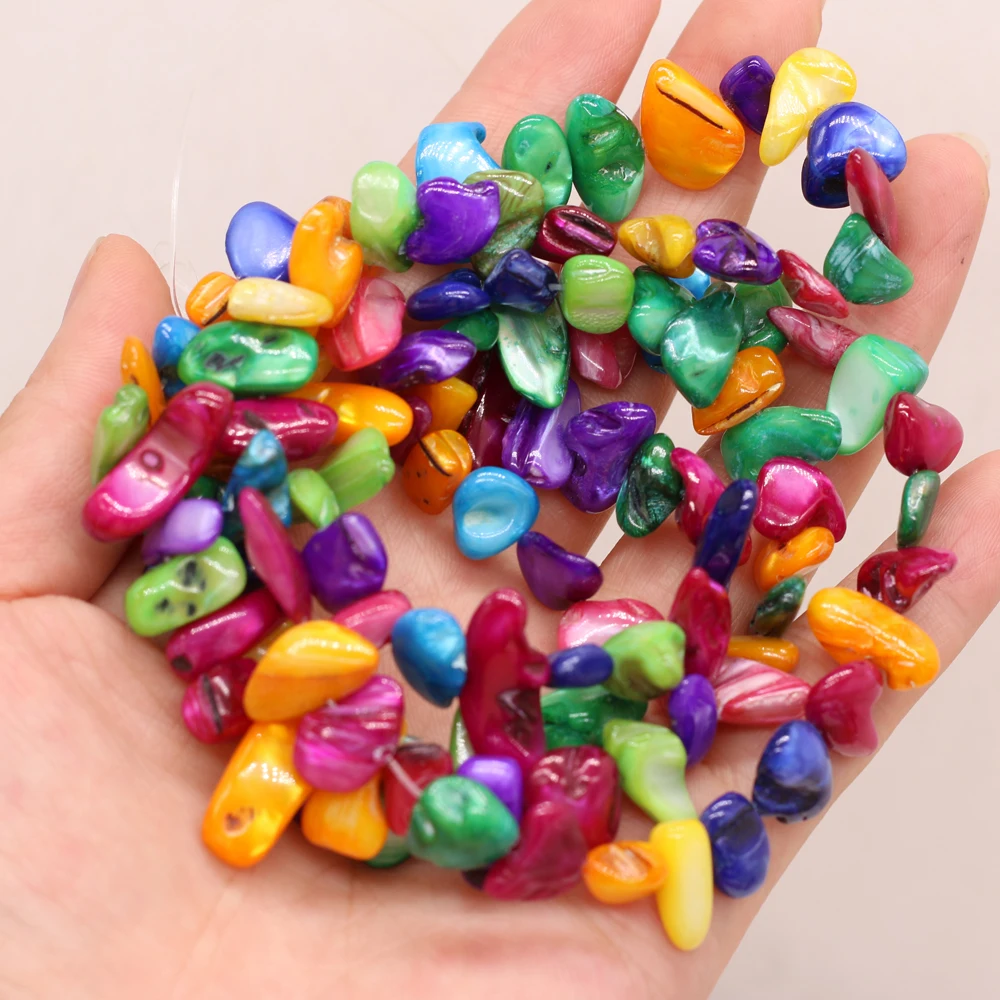 

80CM Natural Shell Beads Colorful Irregular Shape Freeform Loose Beads For Making DIY Jewelry Necklace Bracelet 8x15-10x20mm