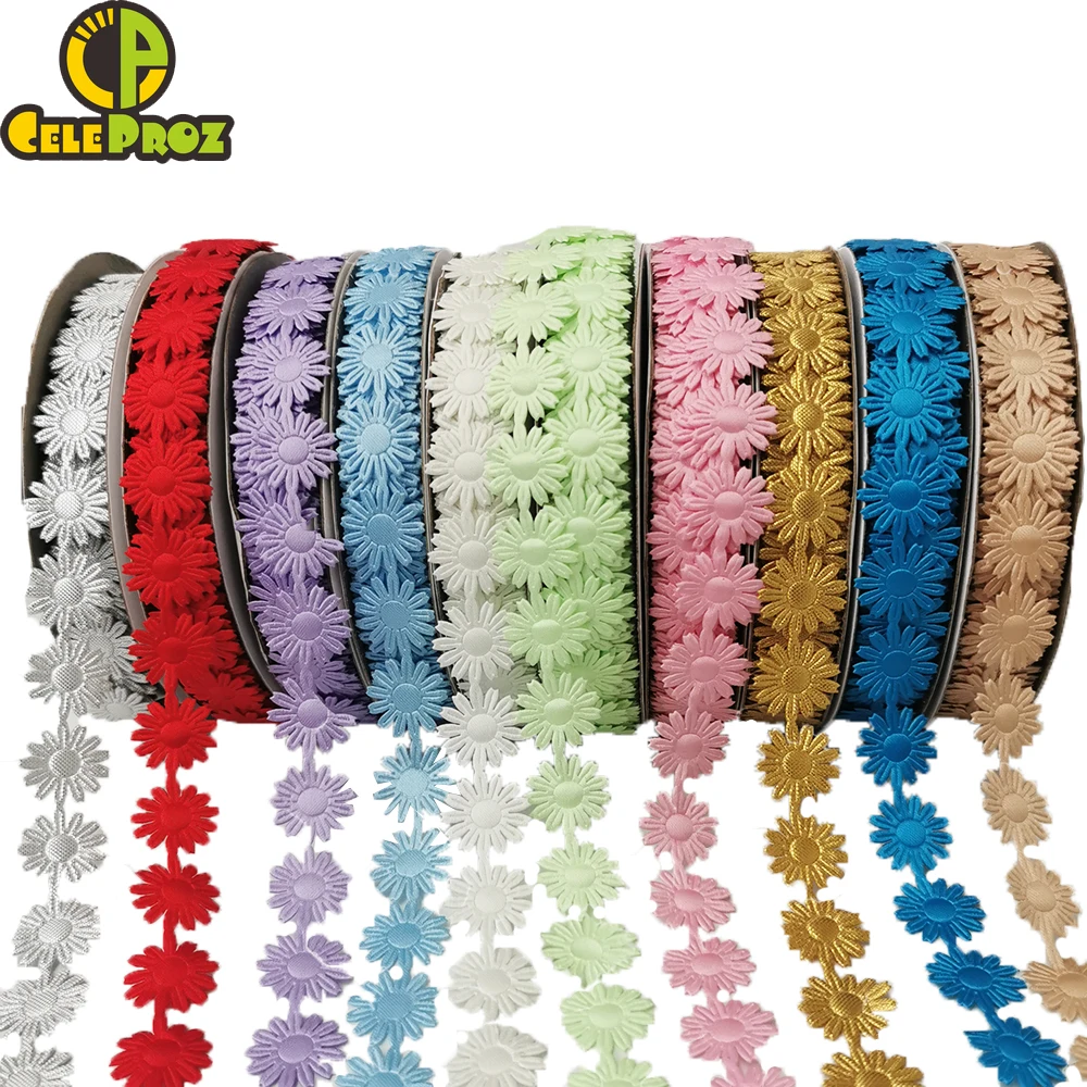 5 ярдов лента с маргаритками цветочное кружево для одежды швейная ткань