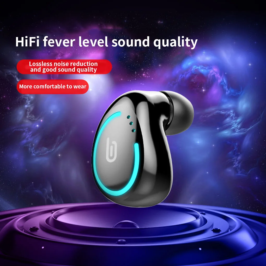 Мини Bluetooth наушники портативный одного вкладыши TWS Беспроводные с микрофоном для
