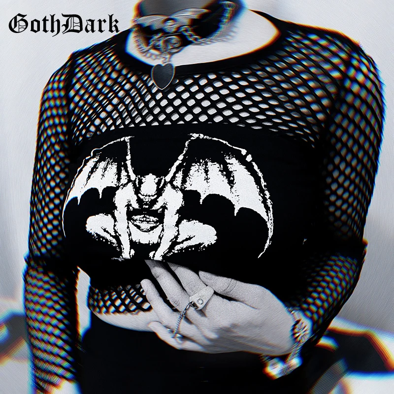

Goth Dark Emo Print Gothic Aesthetic Crop Tops E-girl Mall Goth Skinny Women Black Alt Clothes Wrap Chest Grunge Sexy Tube Top