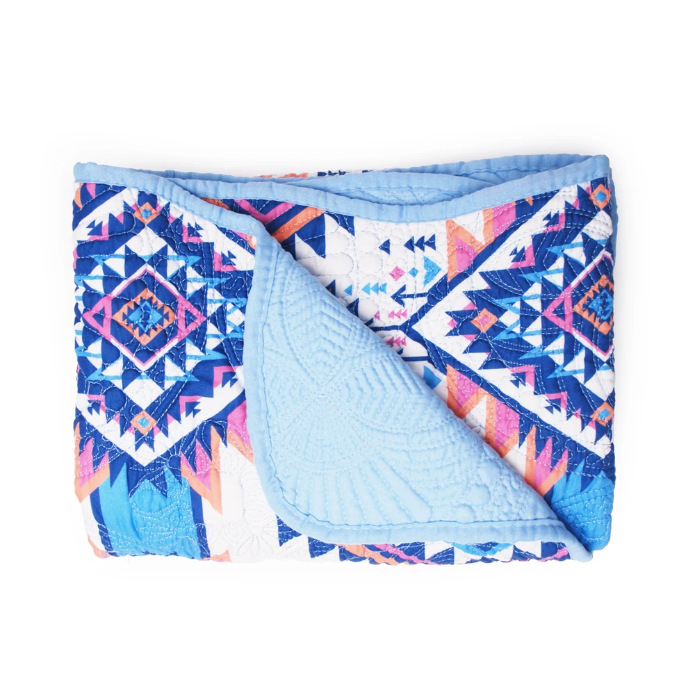 Высококачественные детские одеяла стеганое голубое Ацтекское детское одеяло и