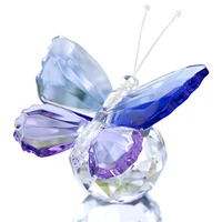 hd crystal cut butterfly figurine glass animal ornament collectible decoration for office table home bedroom wedding favors