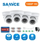 SANNCE 4 шт. 1080P HD AHD купольная камера безопасности, умная ИК камера видеонаблюдения ночного видения, камера внутреннего и наружного видеонаблюдения, погодозащищенная камера s